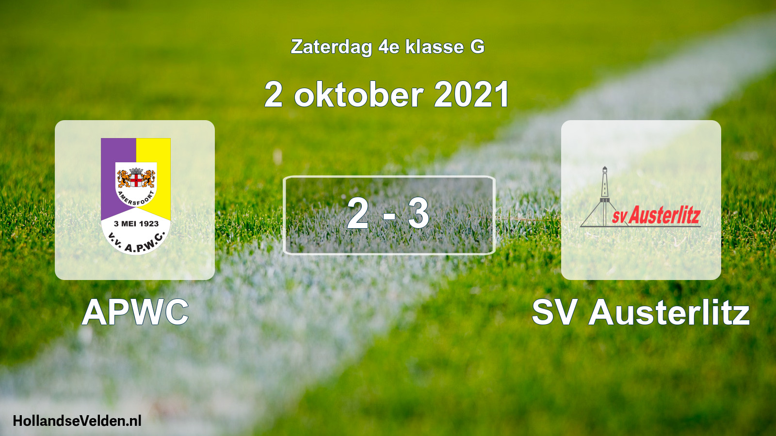 Total number of matches played: APWC - SV Austerlitz 2 - 3 (2 October 2021)