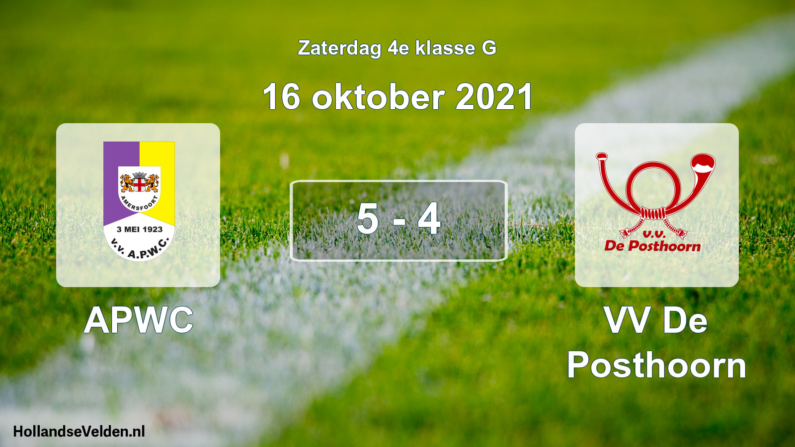 Total number of matches played: APWC - VV De Posthoorn 5 - 4 (16 October 2021)