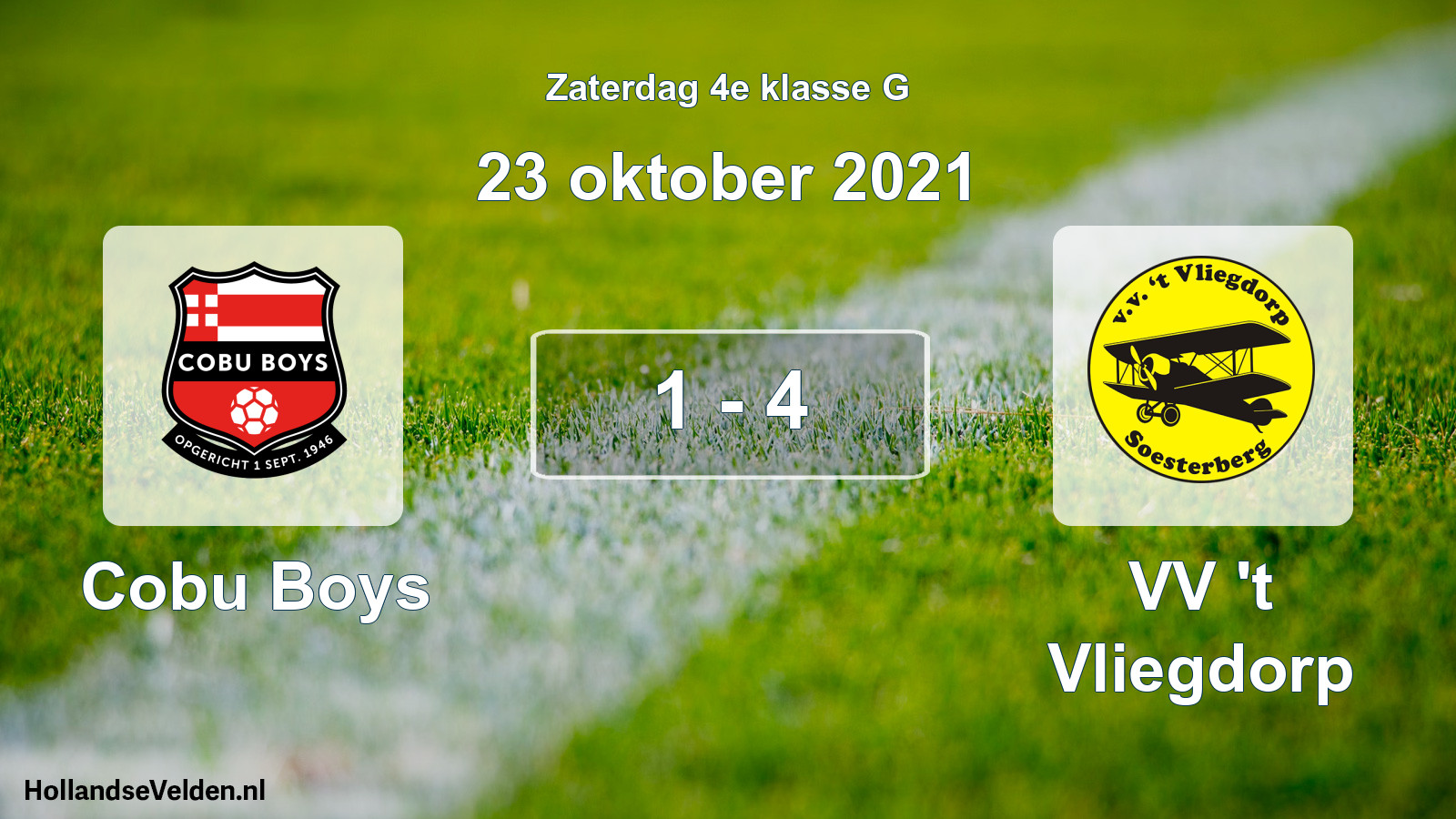 Total number of matches played: Cobu Boys - VV 't Vliegdorp 1 - 4 (23 October 2021)