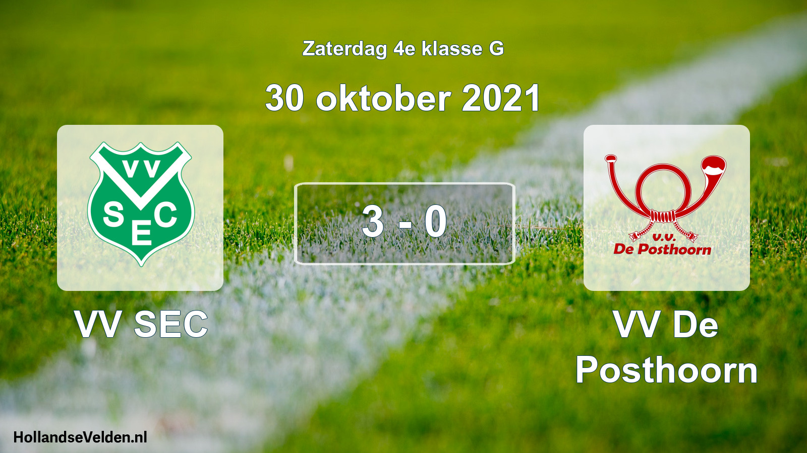 Total number of matches played: VV SEC - VV De Posthoorn 3 - 0 (30 October 2021)