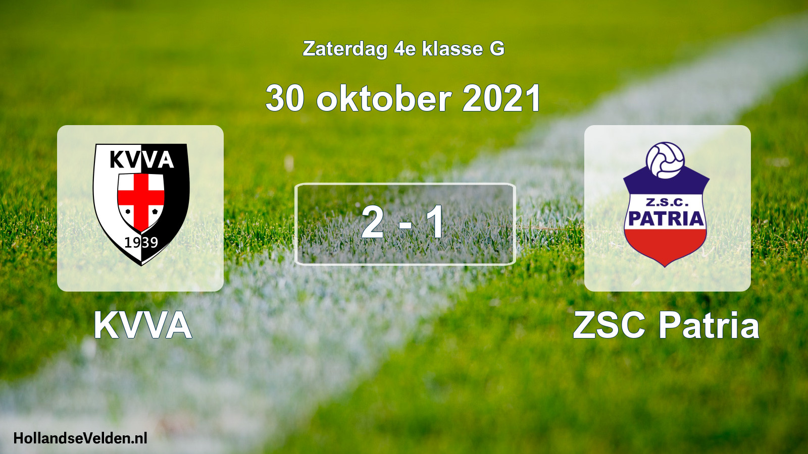 Total number of matches played: KVVA - ZSC Patria 2 - 1 (30 October 2021)