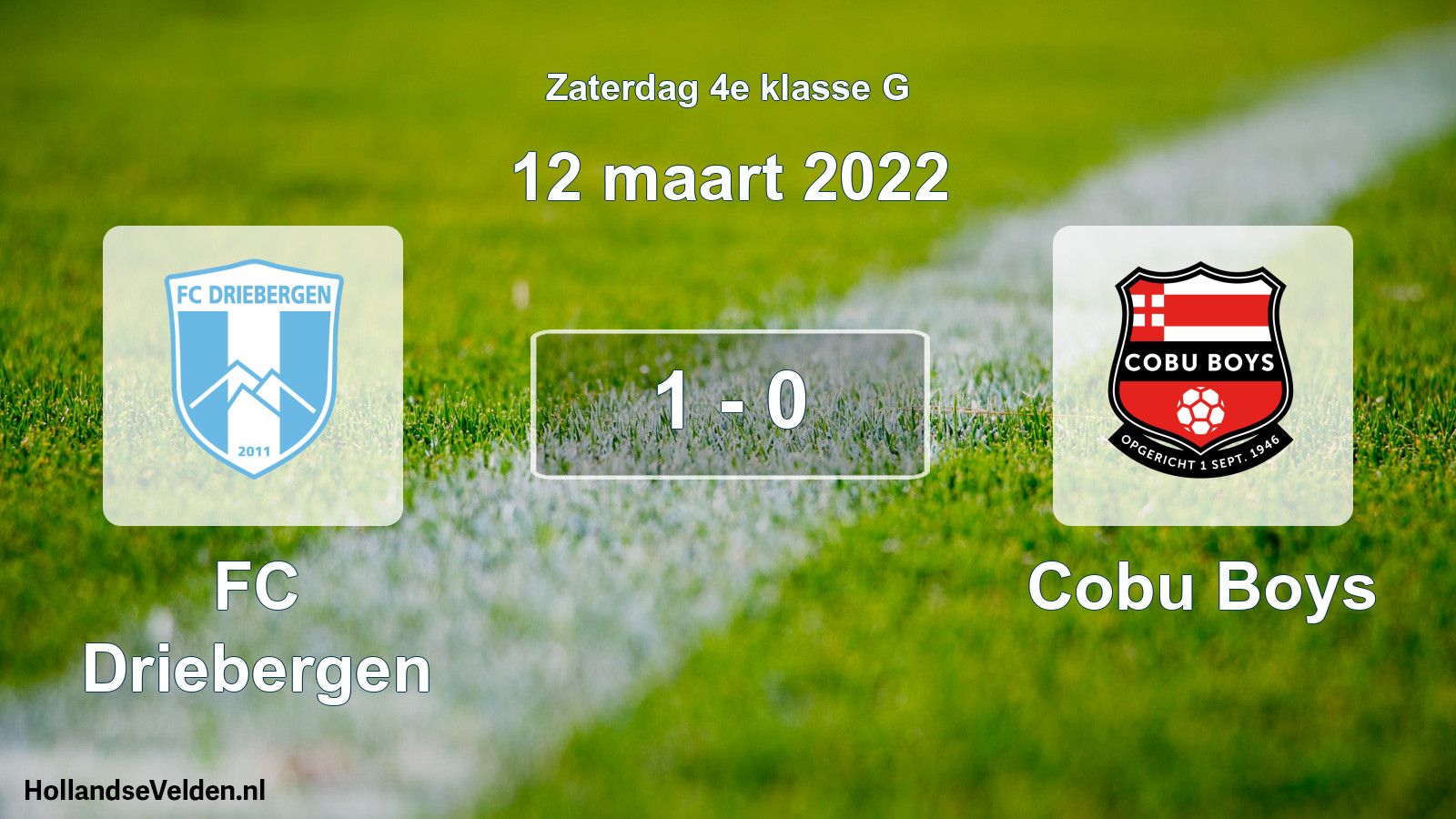 Total number of matches played: FC Driebergen - Cobu Boys 1 - 0 (12 March 2022)