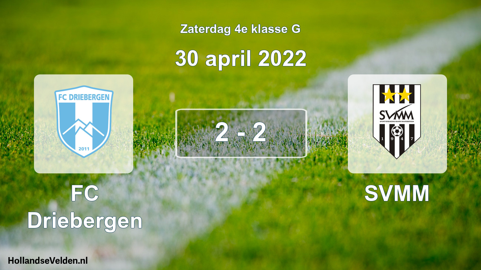 Total number of matches played: FC Driebergen - SVMM 2 - 2 (30 April 2022)