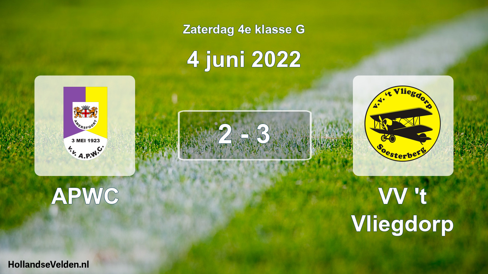 Total number of matches played: APWC - VV 't Vliegdorp 2 - 3 (4 June 2022)