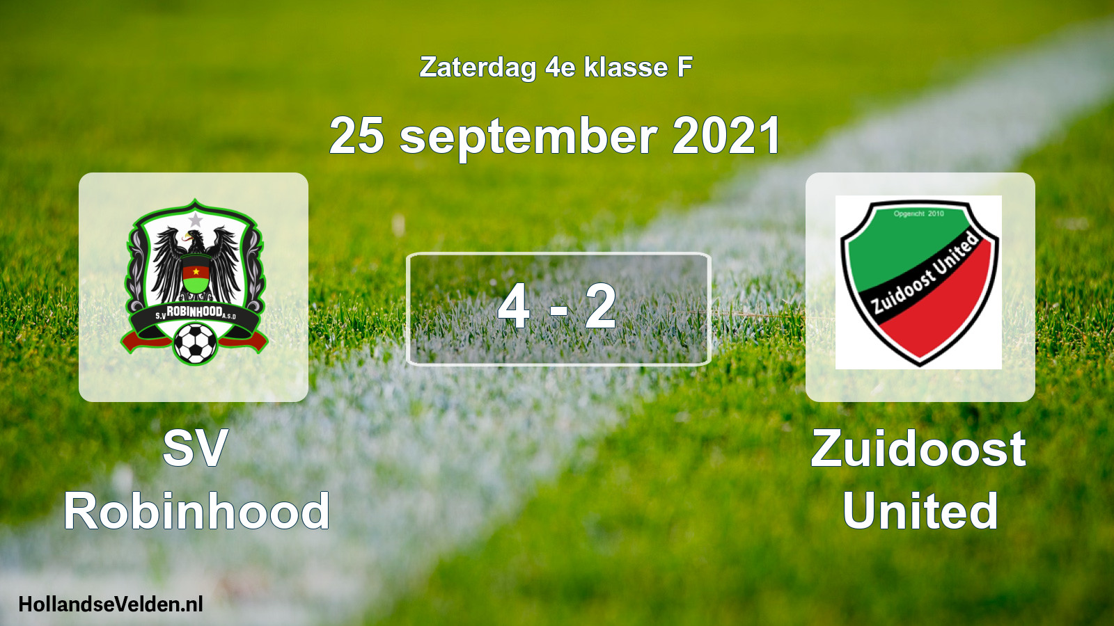 Total number of matches played: SV Robinhood - Zuidoost United 4 - 2 (25 September 2021)