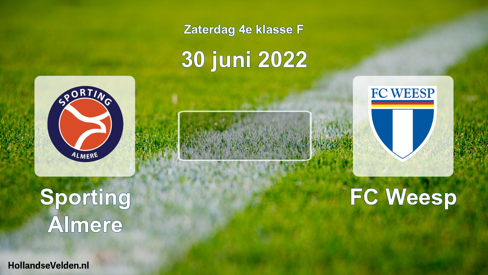 Scheduled Match: Sporting Almere - FC Weesp (30 June 2022)