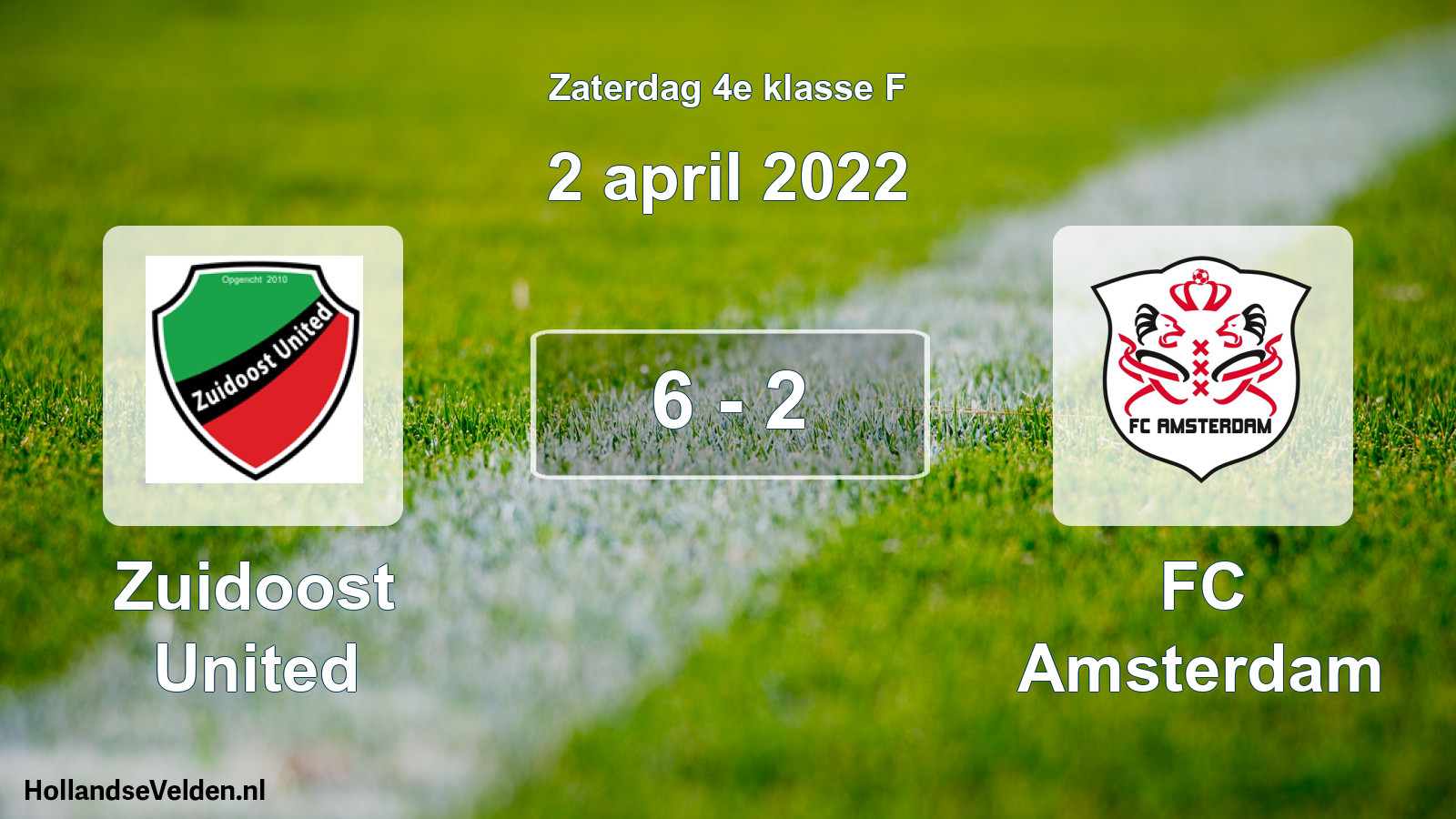 Total number of matches played: Zuidoost United - FC Amsterdam 6 - 2 (2 April 2022)