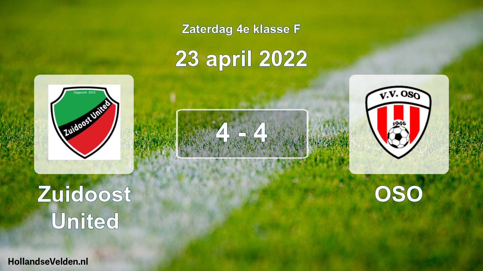 Total number of matches played: Zuidoost United - OSO 4 - 4 (23 April 2022)