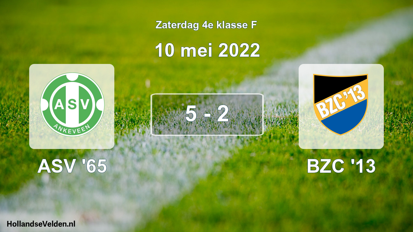 Total number of matches played: ASV '65 - BZC '13 5 - 2 (10 May 2022)