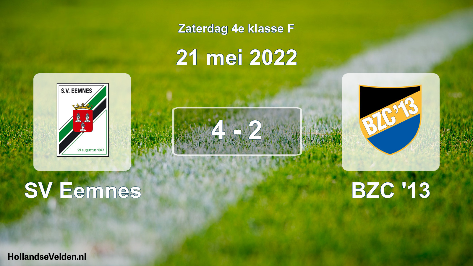 Total number of matches played: SV Eemnes - BZC '13 4 - 2 (21 May 2022)