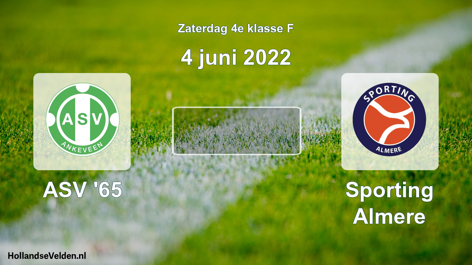 Scheduled Match: ASV '65 - Sporting Almere (4 June 2022)