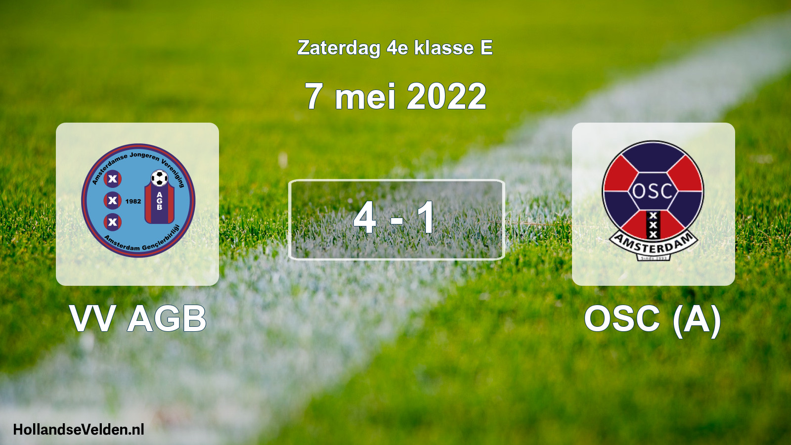 Total number of matches played: VV AGB - OSC (A) 4 - 1 (7 May 2022)
