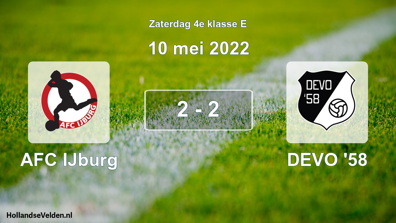 Total number of matches played: AFC IJburg - DEVO '58 2 - 2 (10 May 2022)