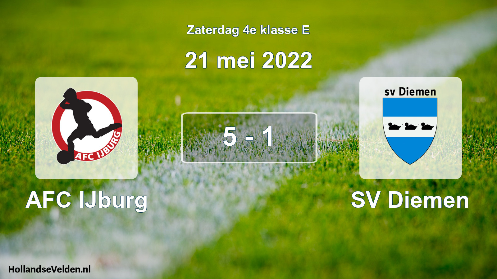 Total number of matches played: AFC IJburg - SV Diemen 5 - 1 (21 May 2022)