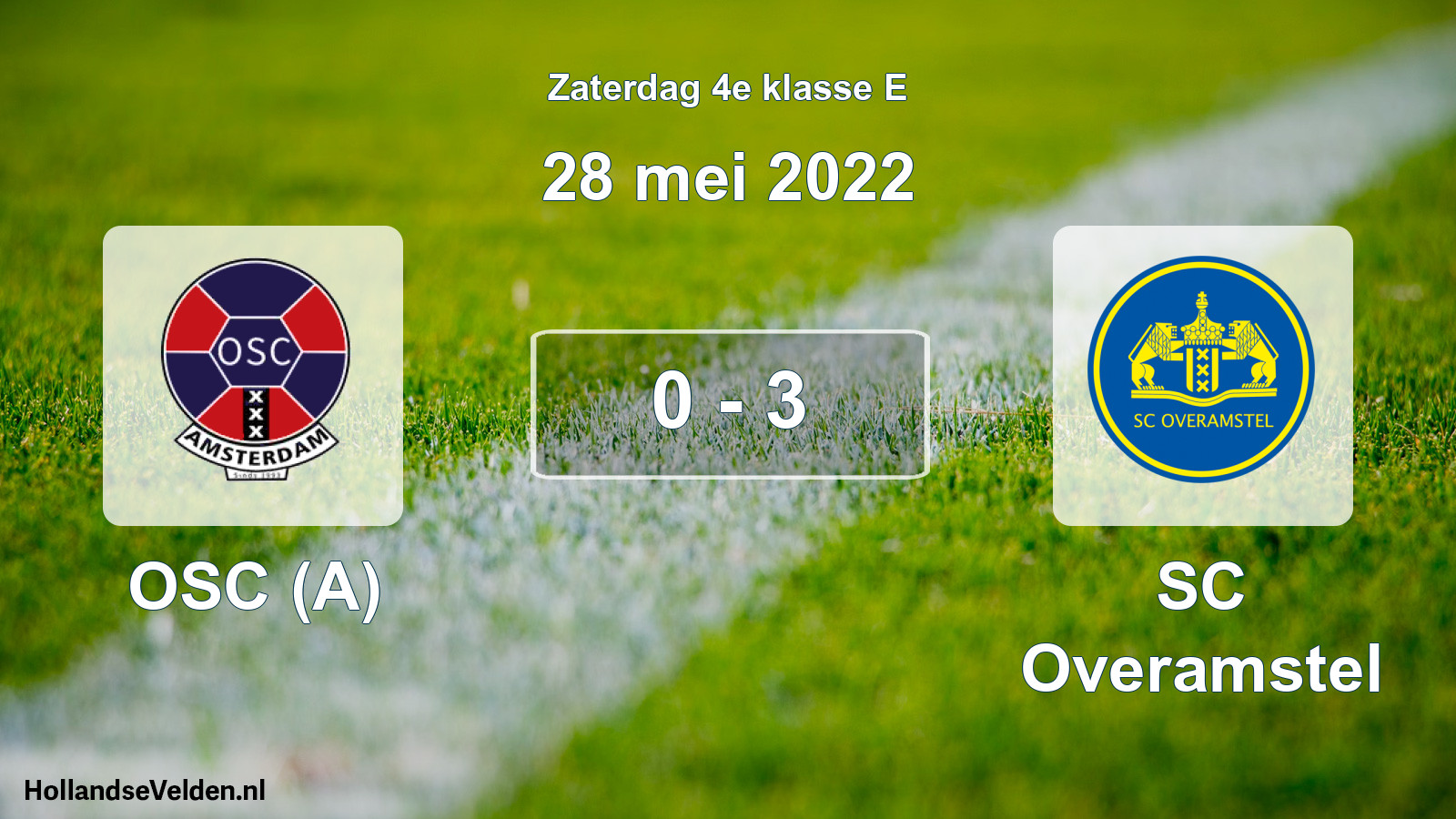 Total number of matches played: OSC (A) - SC Overamstel 0 - 3 (28 May 2022)