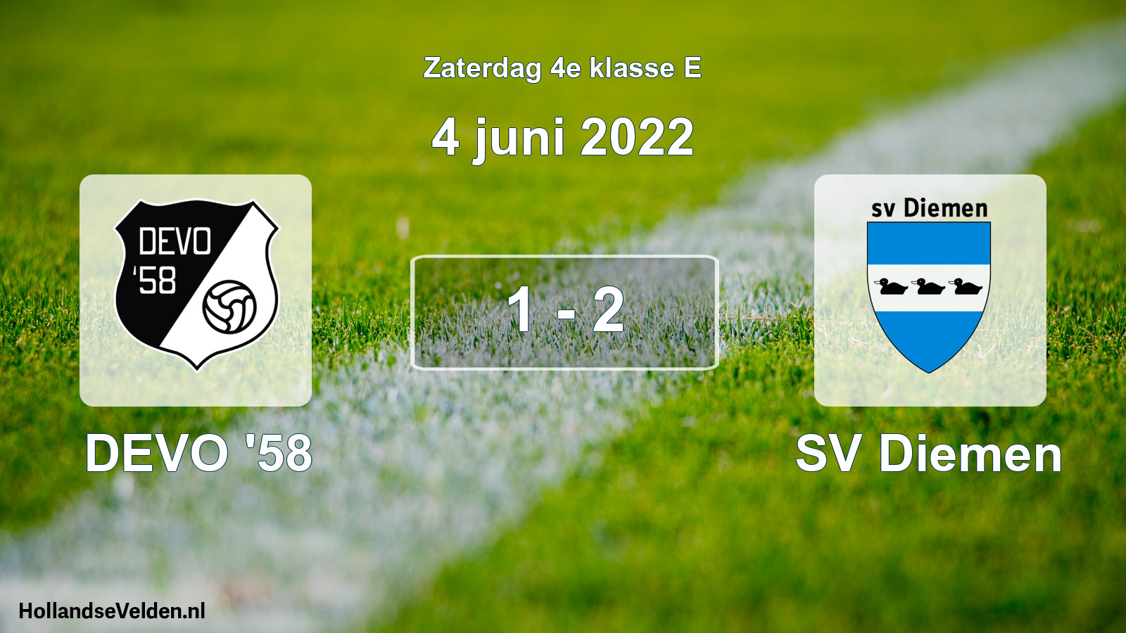 Total number of matches played: DEVO '58 - SV Diemen 1 - 2 (4 June 2022)
