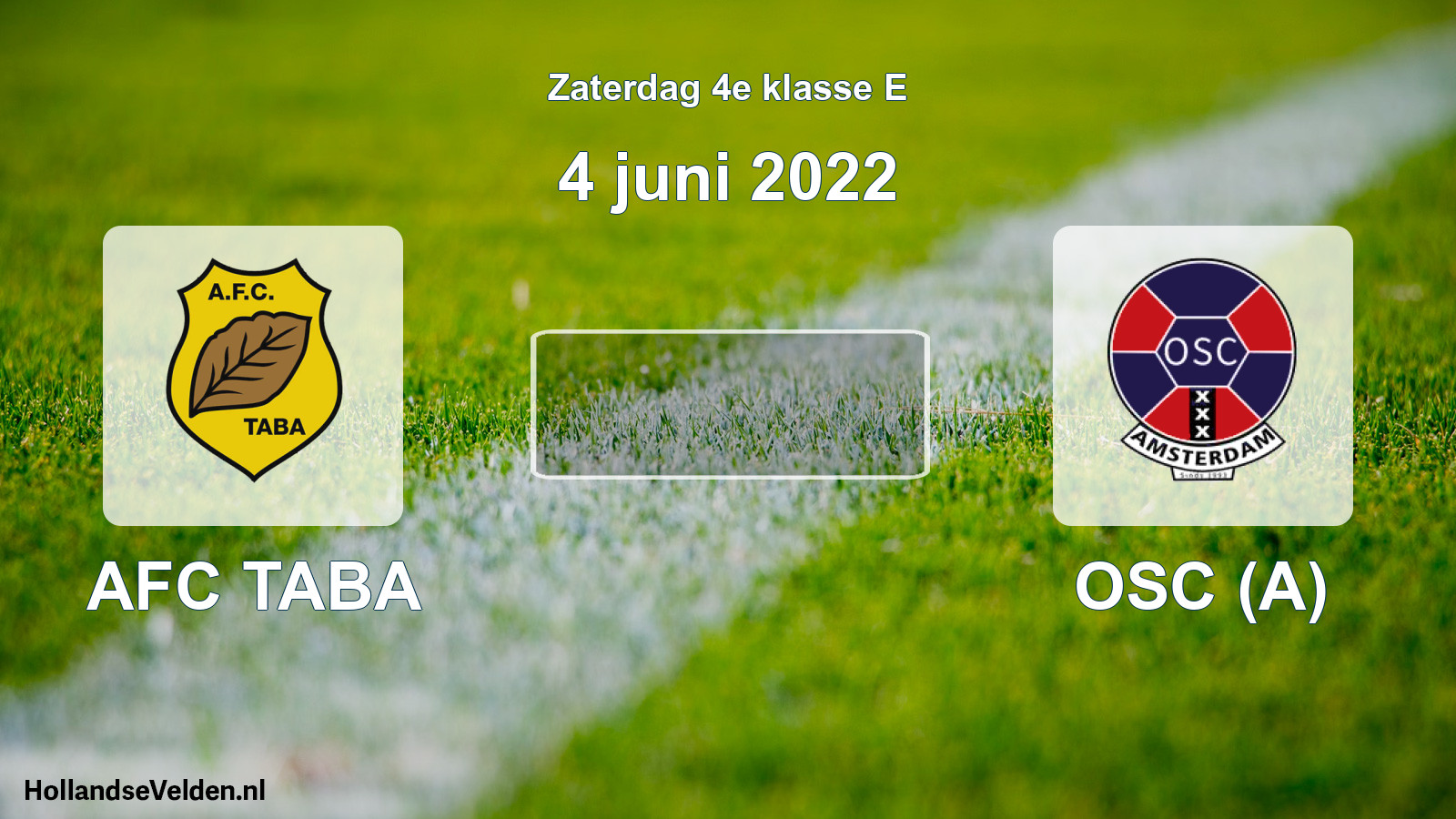Scheduled Match: AFC TABA - OSC (A) (4 June 2022)