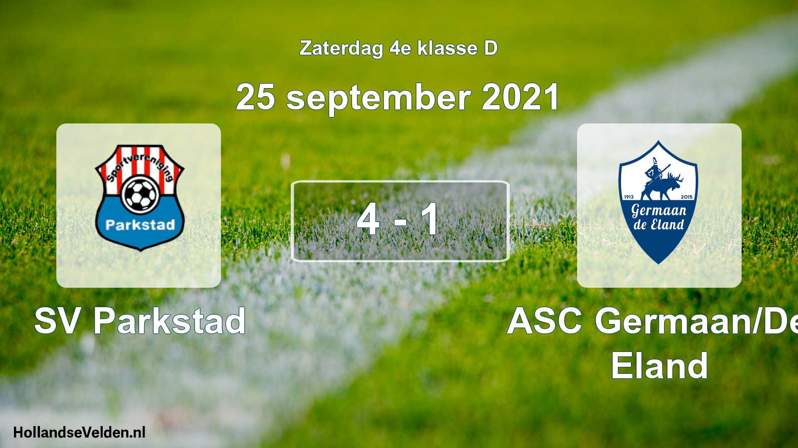 Total number of matches played: SV Parkstad - ASC Germaan/De Eland 4 - 1 (25 September 2021)