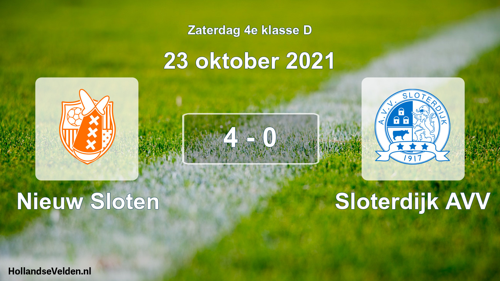 Total number of matches played: Nieuw Sloten - Sloterdijk AVV 4 - 0 (23 October 2021)