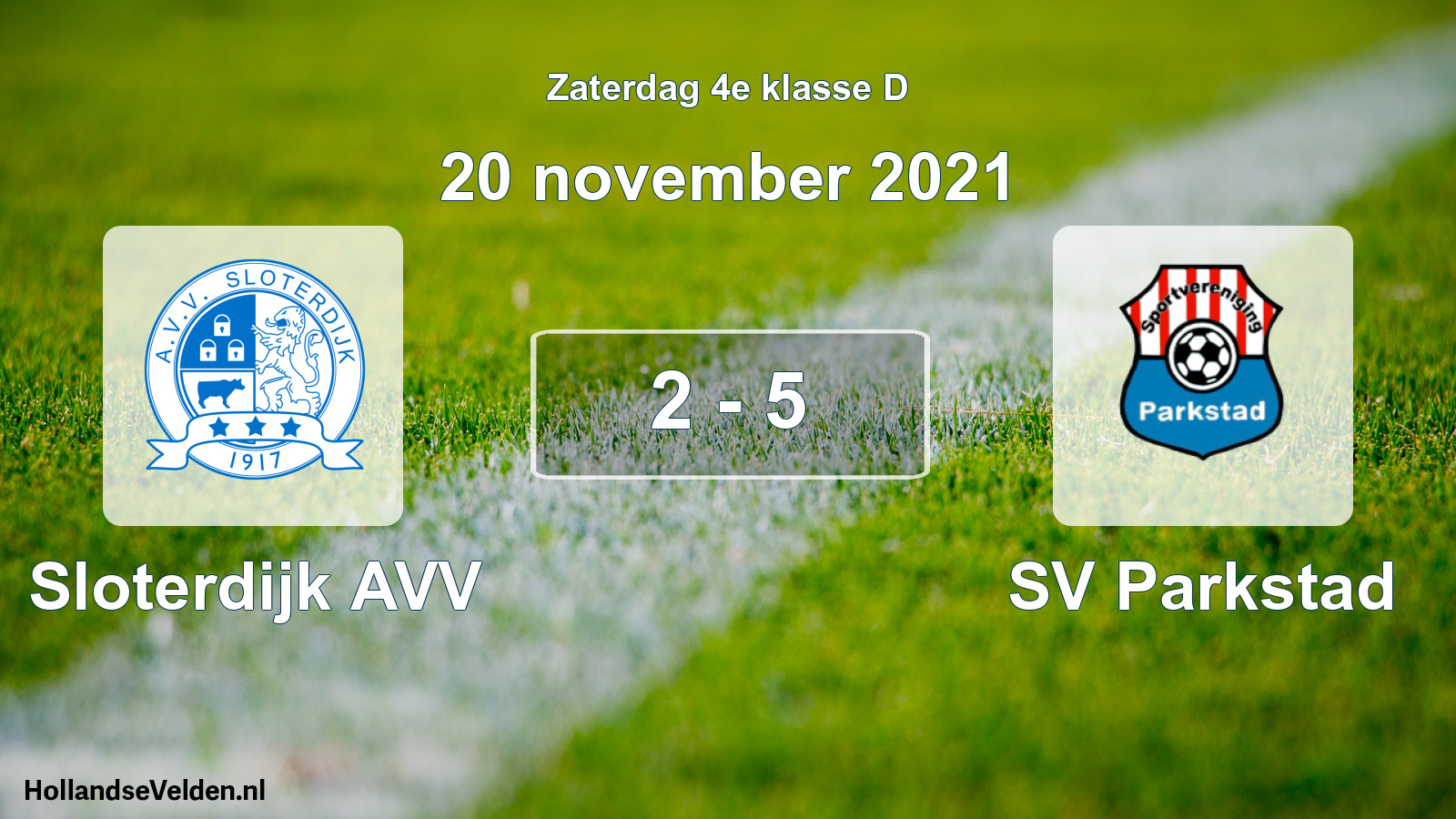 Total number of matches played: Sloterdijk AVV - SV Parkstad 2 - 5 (20 November 2021)