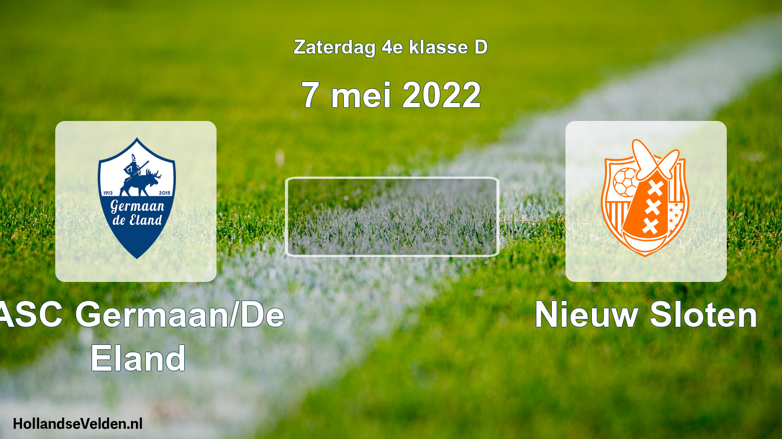 Scheduled Match: ASC Germaan/De Eland - Nieuw Sloten (7 May 2022)