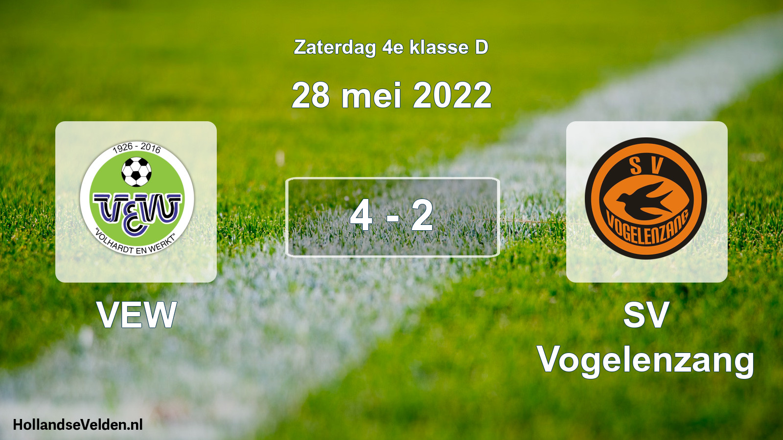 Total number of matches played: VEW - SV Vogelenzang 4 - 2 (28 May 2022)