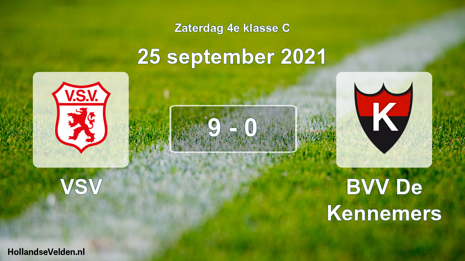 Total number of matches played: VSV - BVV De Kennemers 9 - 0 (25 September 2021)