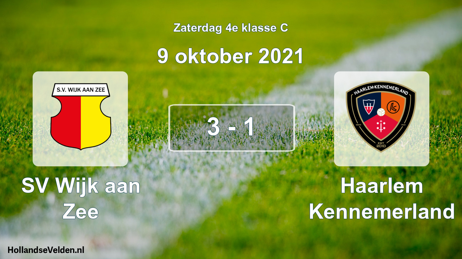 Total number of matches played: SV Wijk aan Zee - Haarlem Kennemerland 3 - 1 (9 October 2021)