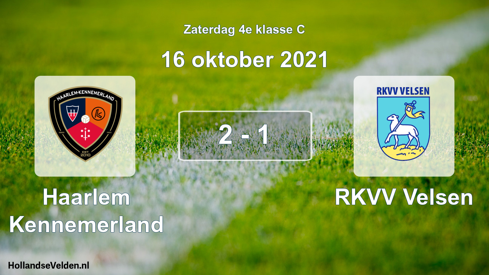 Total number of matches played: Haarlem Kennemerland - RKVV Velsen 2 - 1 (16 October 2021)