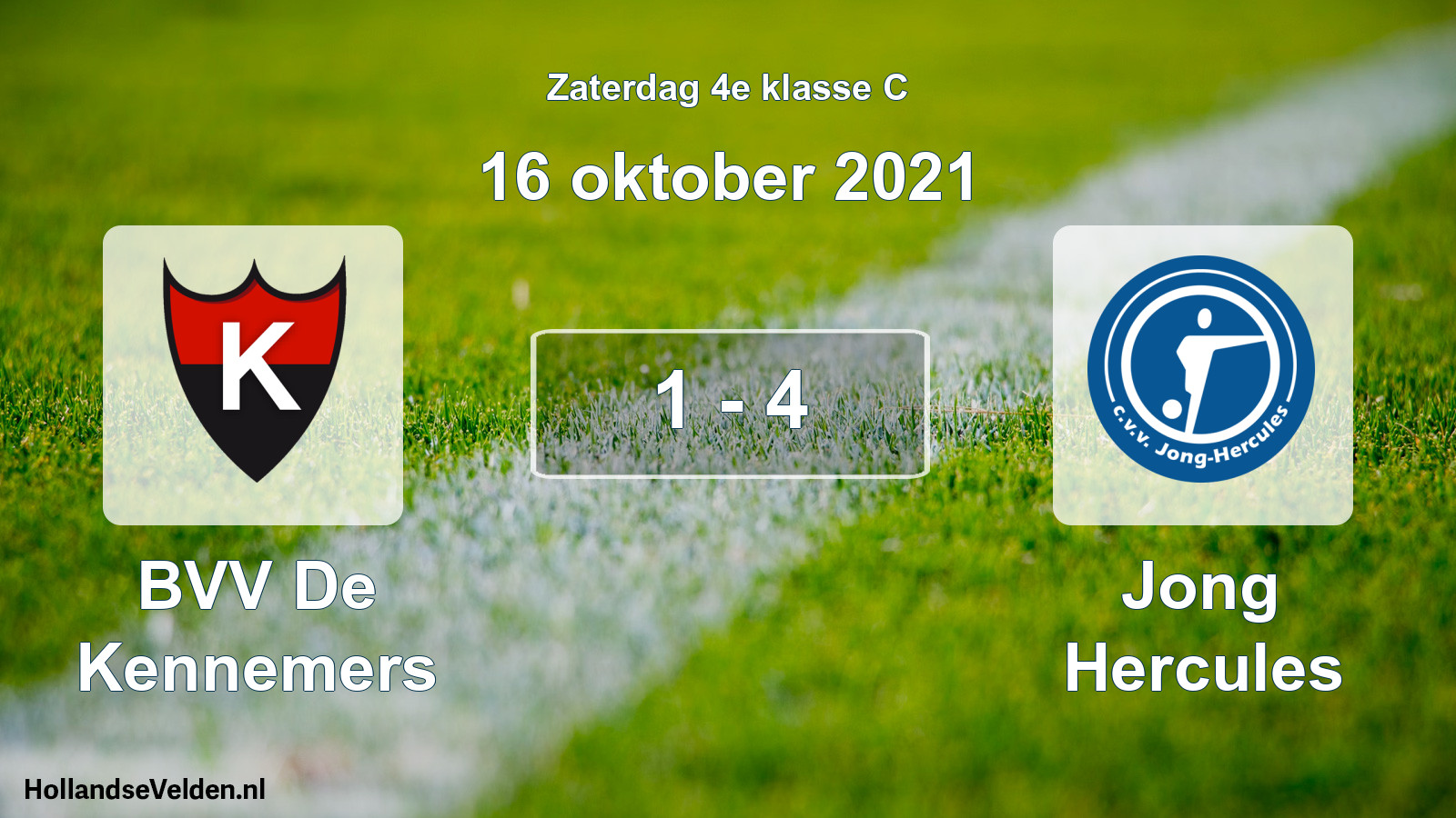Total number of matches played: BVV De Kennemers - Jong Hercules 1 - 4 (16 October 2021)