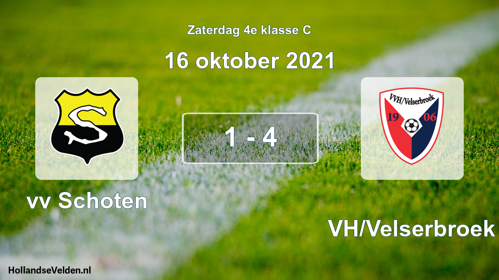 Total number of matches played: vv Schoten - VVH/Velserbroek 1 - 4 (16 October 2021)