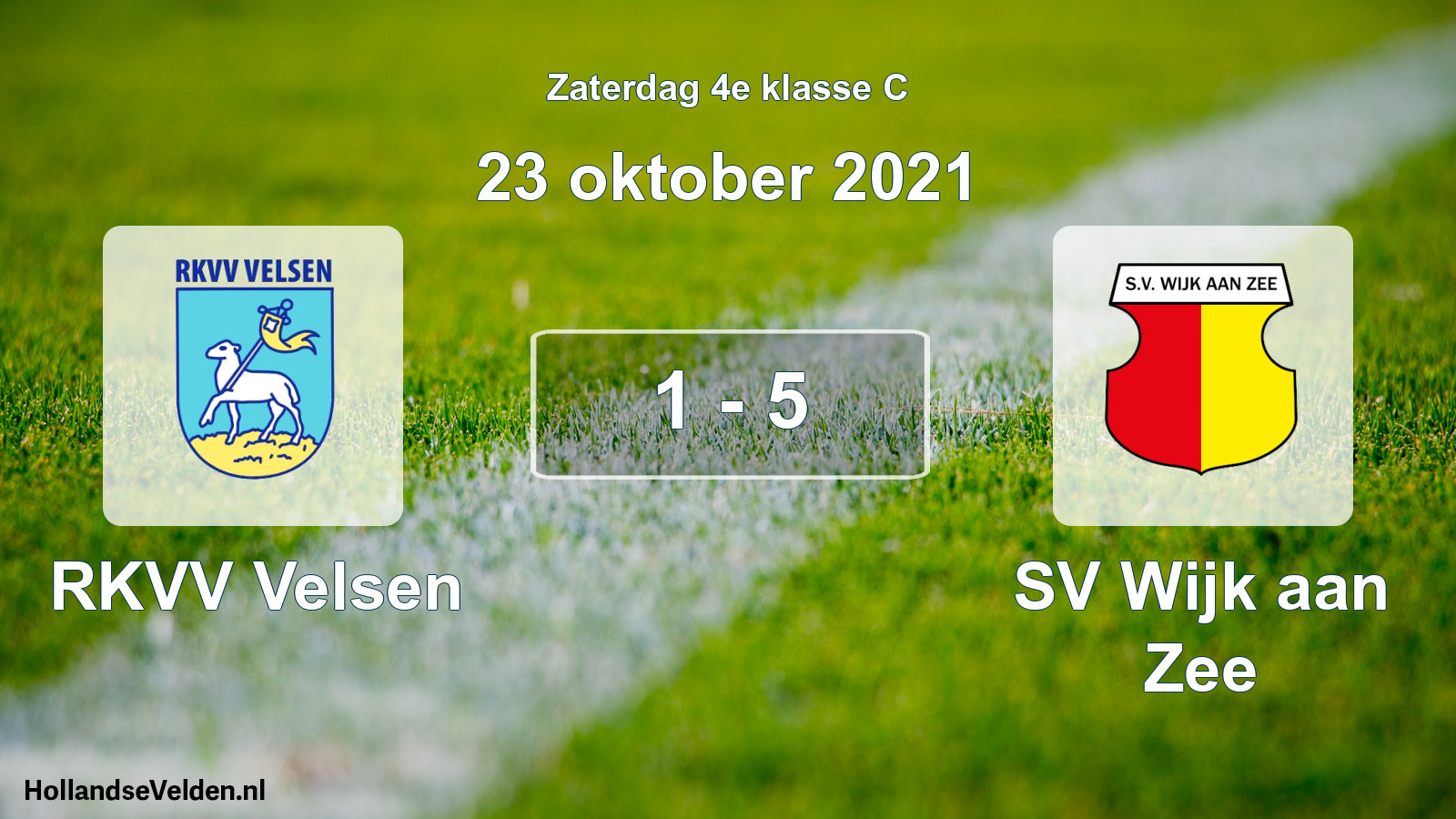 Total number of matches played: RKVV Velsen - SV Wijk aan Zee 1 - 5 (23 October 2021)