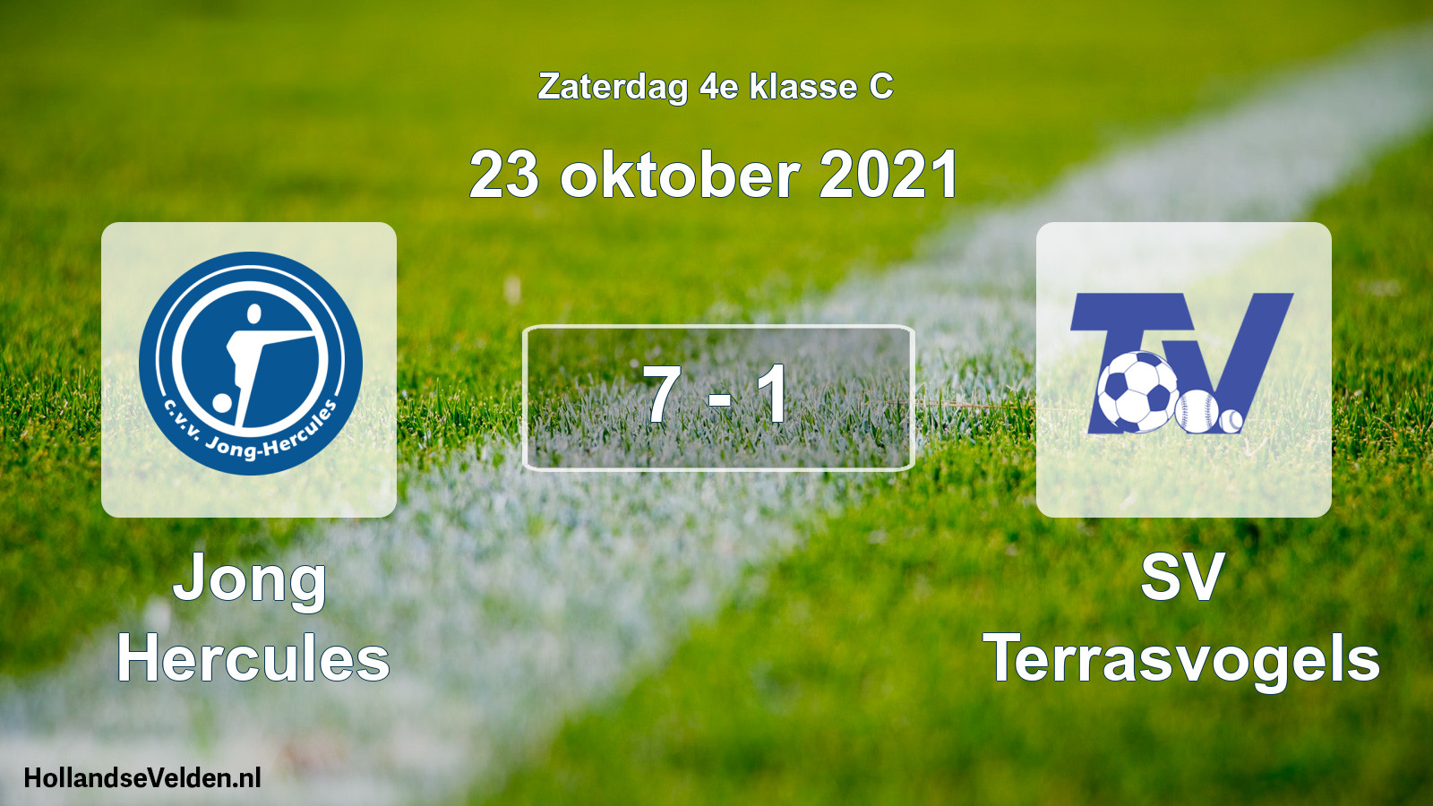 Total number of matches played: Jong Hercules - SV Terrasvogels 7 - 1 (23 October 2021)
