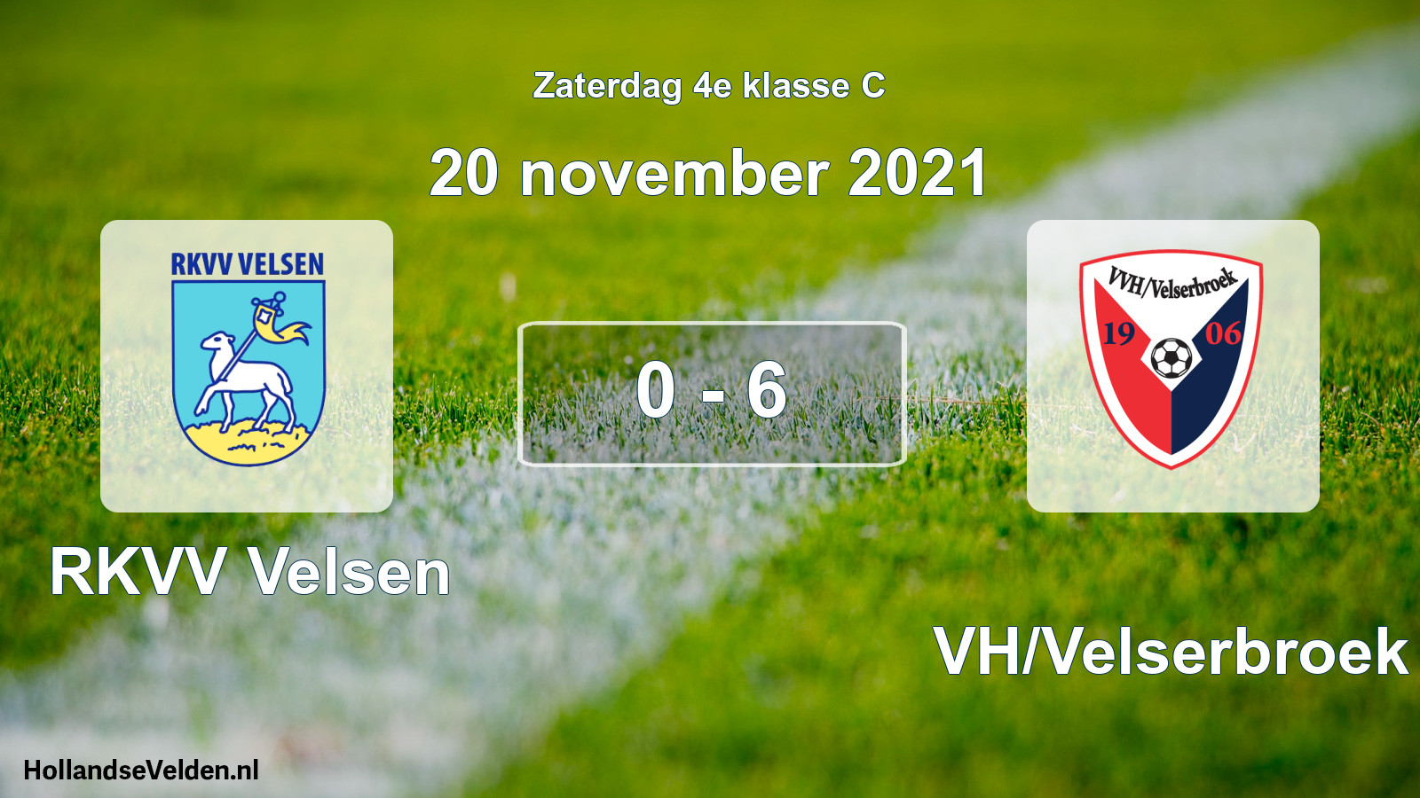 Total number of matches played: RKVV Velsen - VVH/Velserbroek 0 - 6 (20 November 2021)