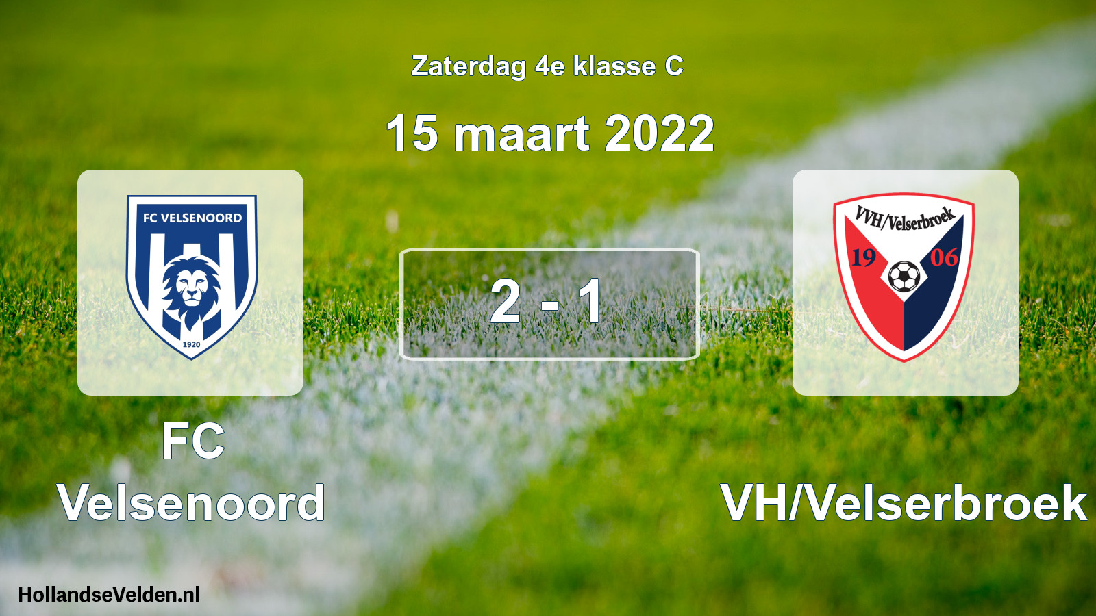 Total number of matches played: FC Velsenoord - VVH/Velserbroek 2 - 1 (15 March 2022)