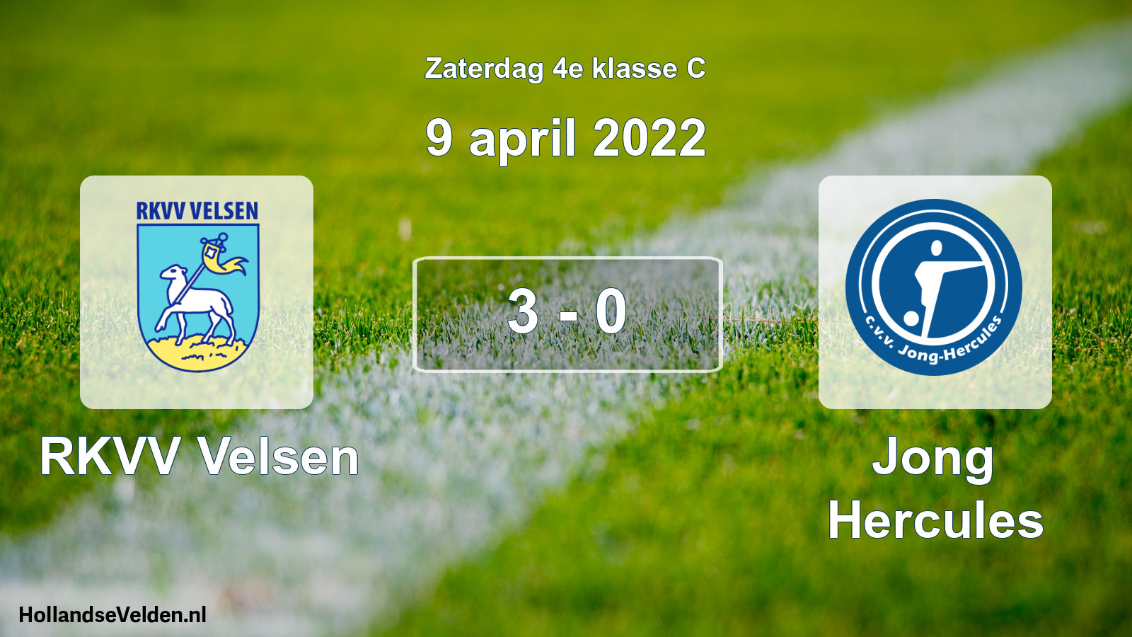 Total number of matches played: RKVV Velsen - Jong Hercules 3 - 0 (9 April 2022)