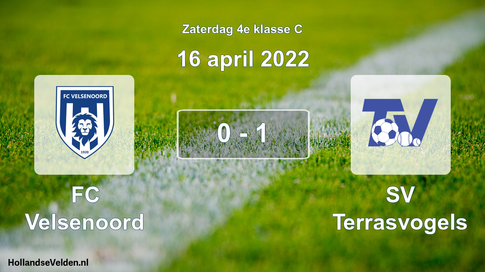 Total number of matches played: FC Velsenoord - SV Terrasvogels 0 - 1 (16 April 2022)