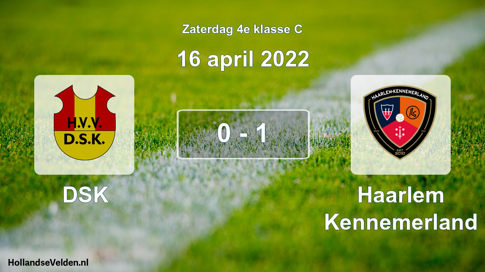 Total number of matches played: DSK - Haarlem Kennemerland 0 - 1 (16 April 2022)