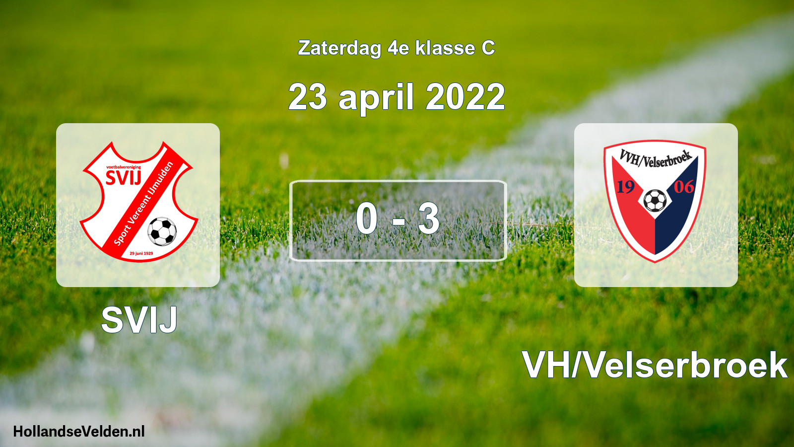 Total number of matches played: SVIJ - VVH/Velserbroek 0 - 3 (23 April 2022)