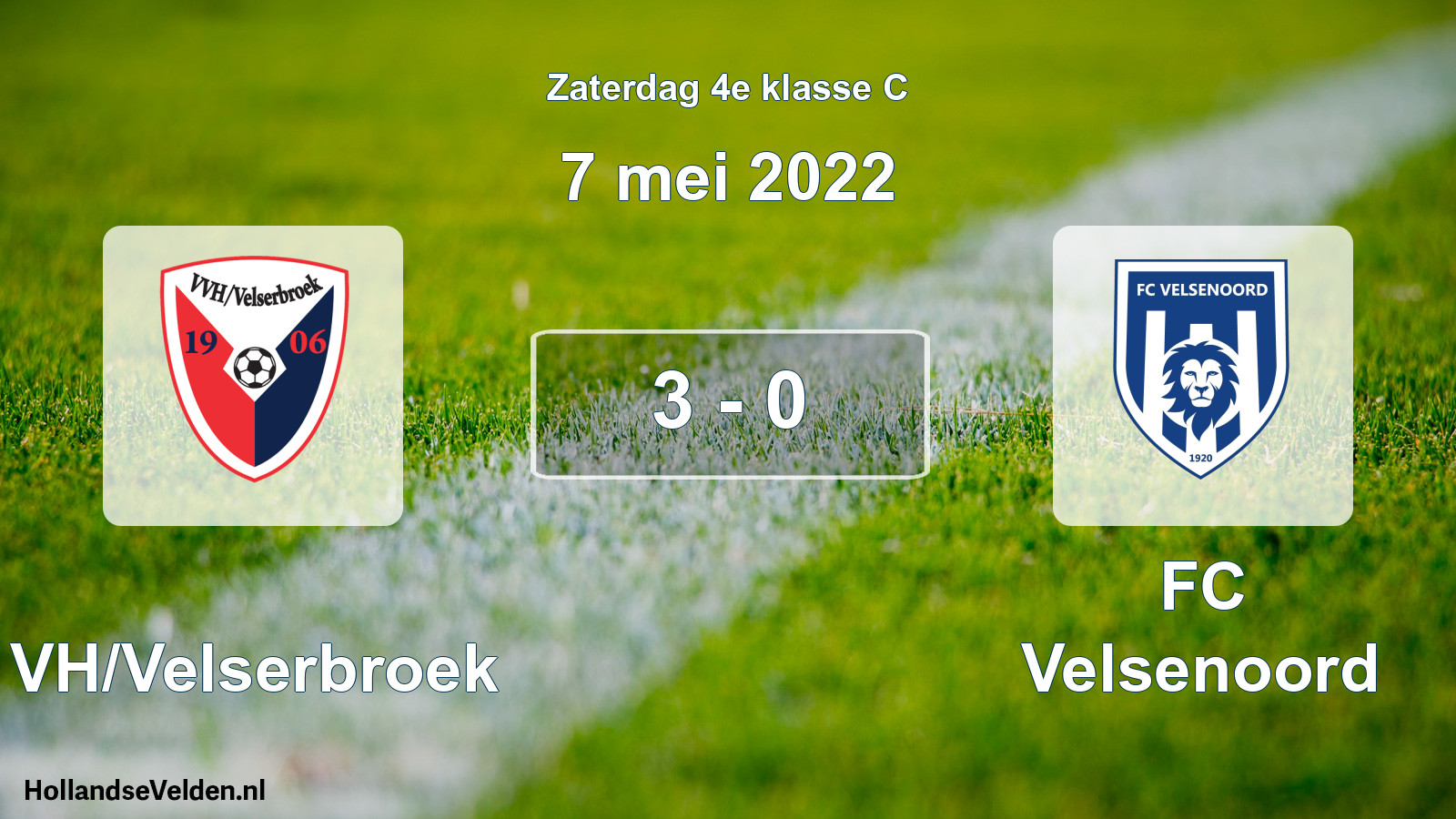 Total number of matches played: VVH/Velserbroek - FC Velsenoord 3 - 0 (7 May 2022)