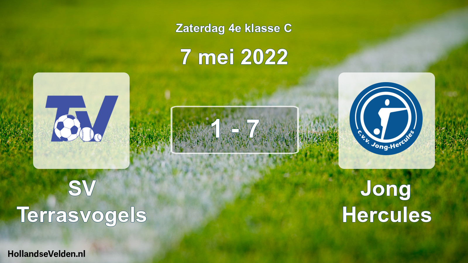 Total number of matches played: SV Terrasvogels - Jong Hercules 1 - 7 (7 May 2022)