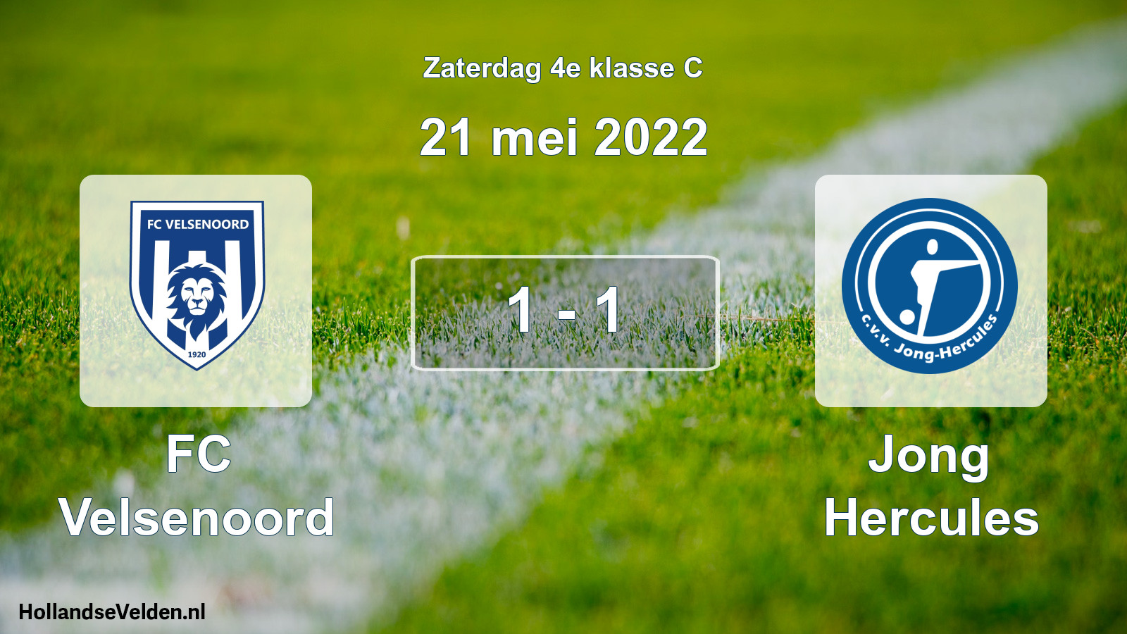 Total number of matches played: FC Velsenoord - Jong Hercules 1 - 1 (21 May 2022)