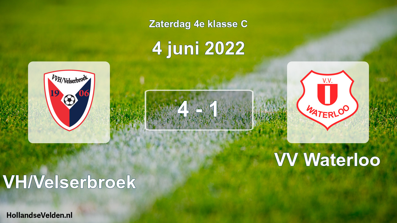 Total number of matches played: VVH/Velserbroek - VV Waterloo 4 - 1 (4 June 2022)