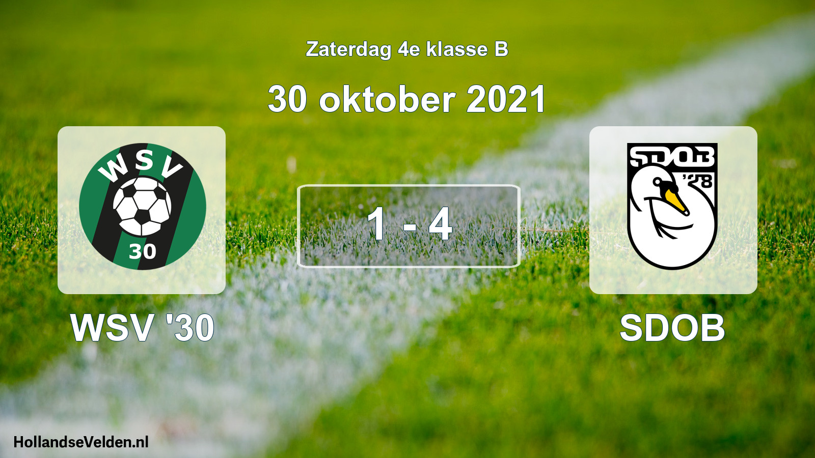 Total number of matches played: WSV '30 - SDOB 1 - 4 (30 October 2021)