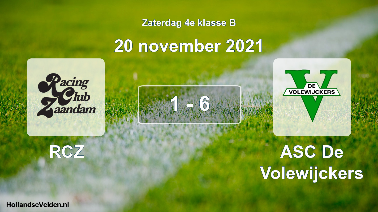 Total number of matches played: RCZ - ASC De Volewijckers 1 - 6 (20 November 2021)