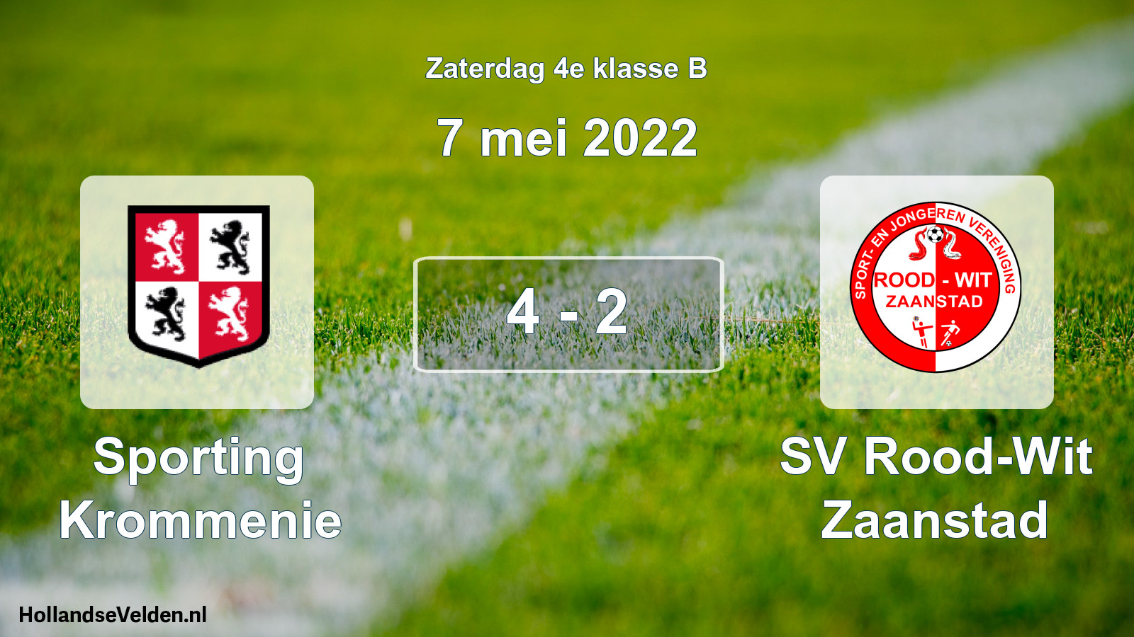 Total number of matches played: Sporting Krommenie - SV Rood-Wit Zaanstad 4 - 2 (7 May 2022)