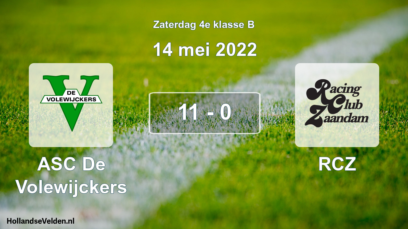 Total number of matches played: ASC De Volewijckers - RCZ 11 - 0 (14 May 2022)