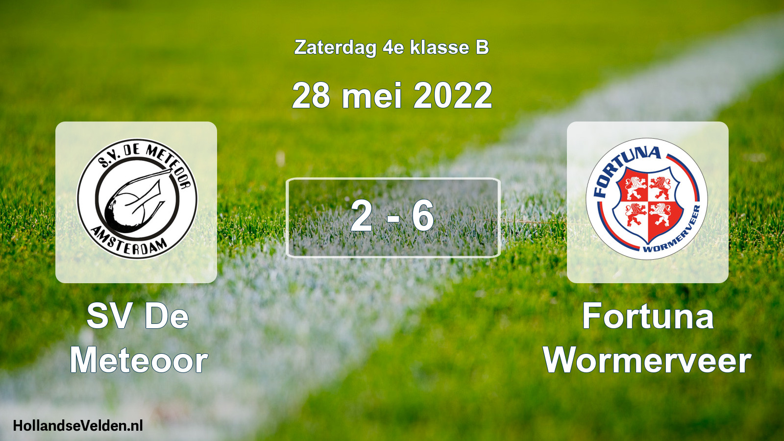 Total number of matches played: SV De Meteoor - Fortuna Wormerveer 2 - 6 (28 May 2022)