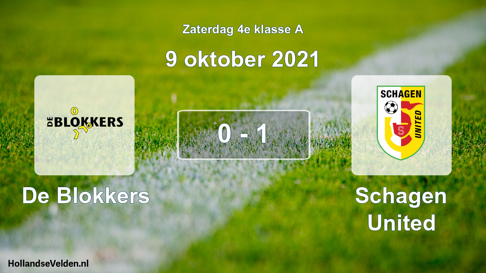 Total number of matches played: De Blokkers - Schagen United 0 - 1 (9 October 2021)