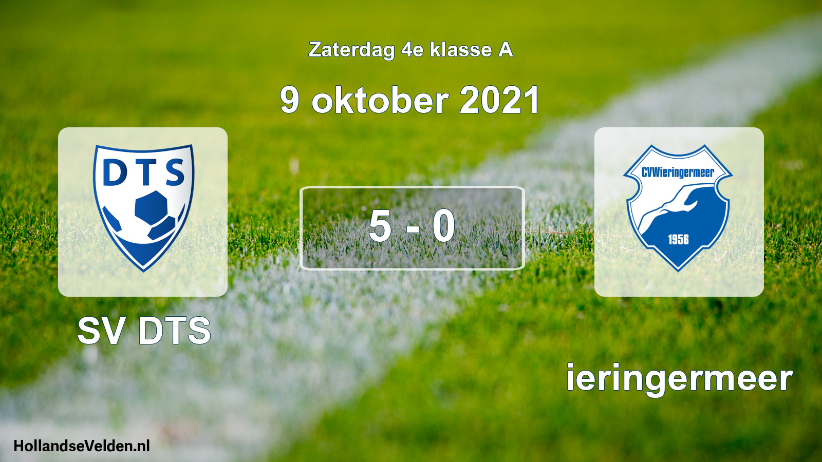 Total number of matches played: SV DTS - Wieringermeer 5 - 0 (9 October 2021)